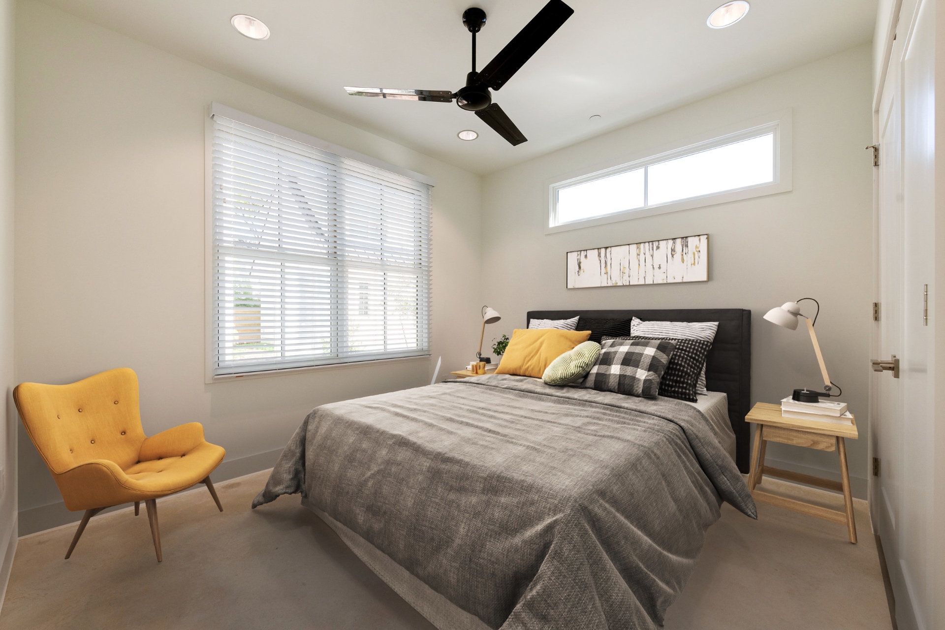 Unit 1-1 primary bedroom